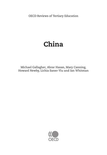 OECD Reviews of Tertiary Education OECD Reviews of Tertiary Education