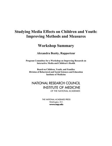 Studying media effects on children and youth