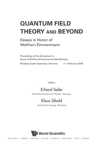 Quantum field theory and beyond