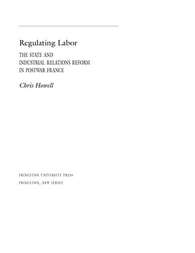 Regulating labor