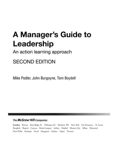A manager's guide to leadership