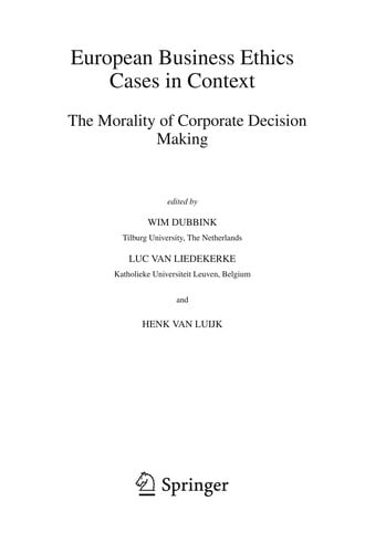 European Business Ethics Cases in Context