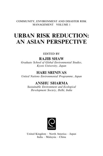 Urban risk reduction