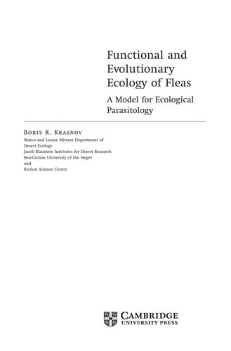 Functional and evolutionary ecology of fleas