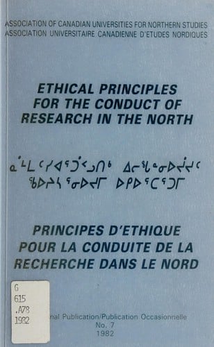 Ethical principles for the conduct of research in the North