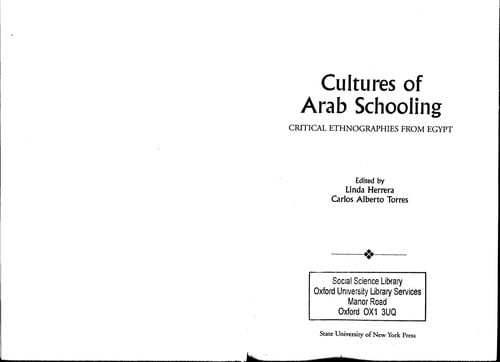 Cultures of Arab schooling