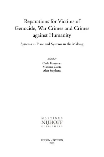 Reparations for victims of genocide, war crimes and crimes against humanity