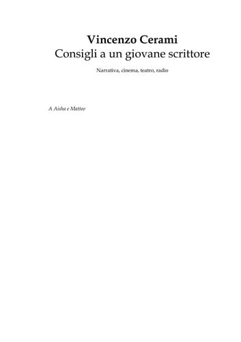 Consigli a un giovane scrittore