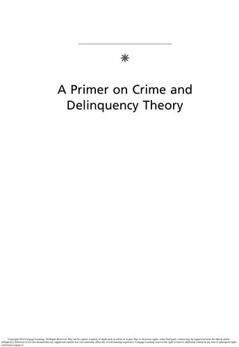 A primer on crime and delinquency theory