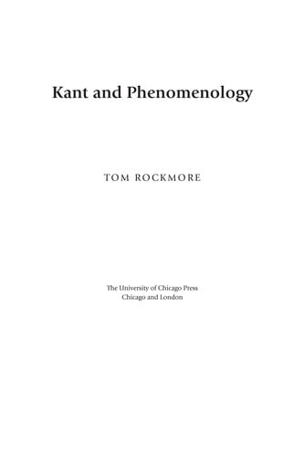 Kant and phenomenology