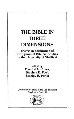 Bible in Three Dimensions