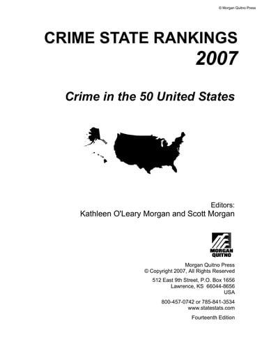 Crime state rankings 2007