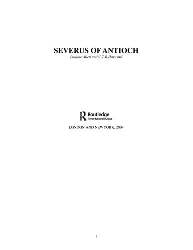 SEVERUS OF ANTIOCH