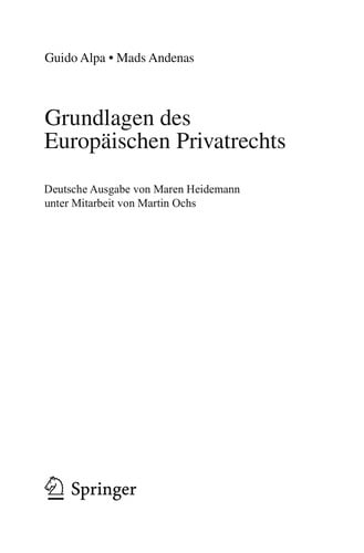 Grundlagen des europa ischen Privatrechts