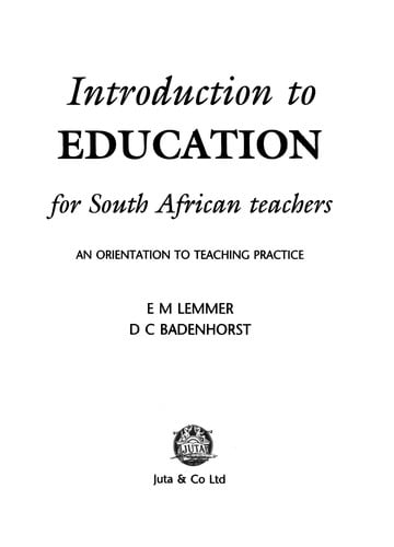 Introduction to education for South African teachers