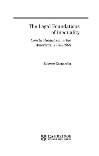 The legal foundations of inequality