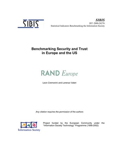 Benchmarking security and trust in Europe and the US