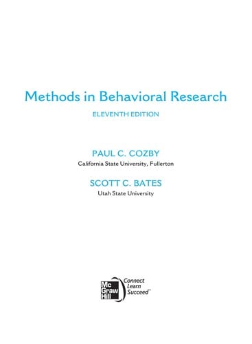Methods in behavioral research