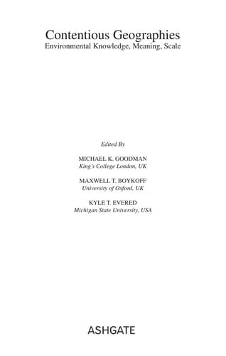 Contentious geographies