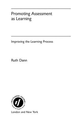 Promoting assessment as learning