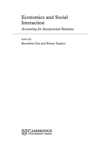 Economics and social interaction