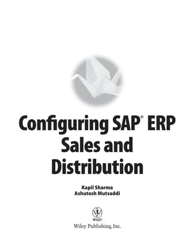 Configuring SAP ERP sales and distribution