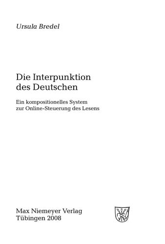 Die Interpunktion des Deutschen