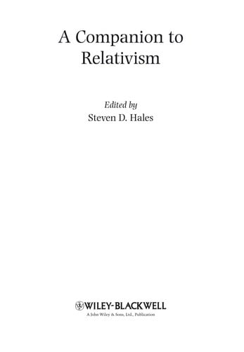 A companion to relativism