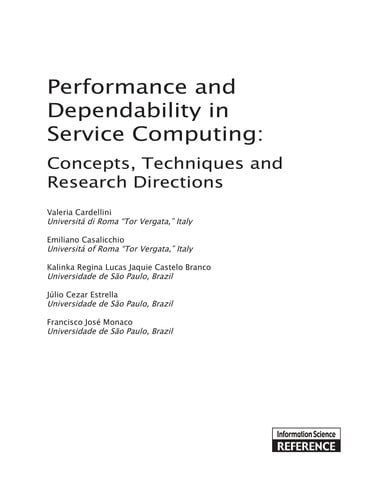 Performance and dependability in service computing