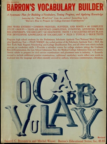 Barron's vocabulary builder