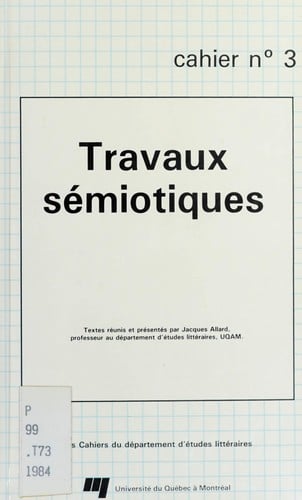 Travaux sémiotiques