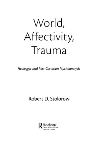 World, affectivity, trauma