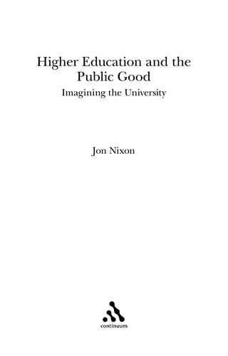 Higher education and the public good