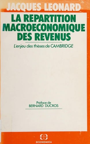 La répartition macroéconomique des revenus