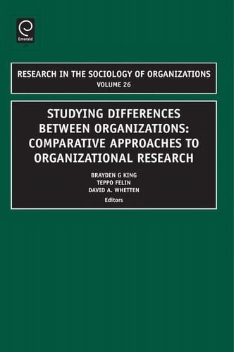 Studying differences between organizations