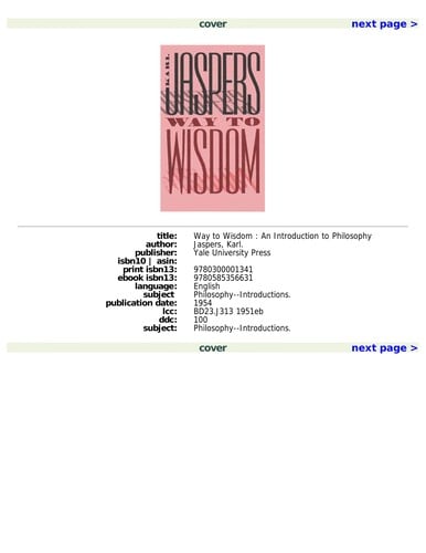 Way to wisdom