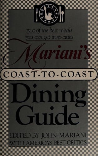 Mariani's coast-to-coast dining guide