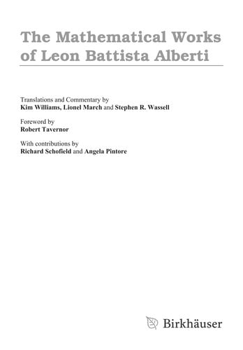 The mathematical works of Leon Battista Alberti