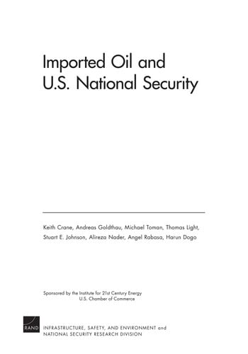 Imported Oil and U.S. National Security