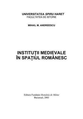 Institut ʹii medievale i n spat ʹiul roma nesc