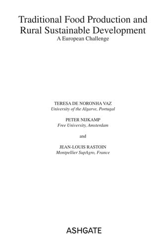 Traditional food production and rural sustainable development