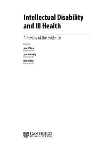 Intellectual disability and ill health