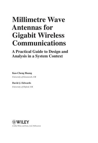 Millimetre wave antennas for gigabit wireless communications