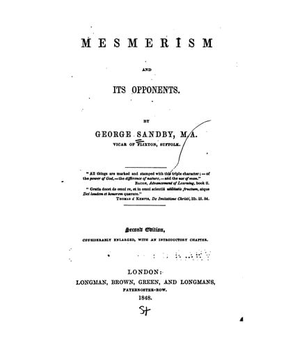Mesmerism and its opponents