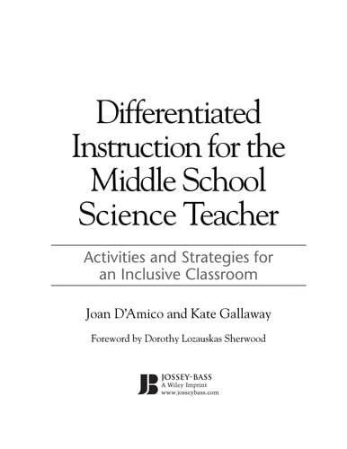 Differentiated instruction for the middle school science teacher