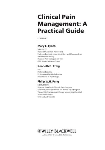 Clinical pain management