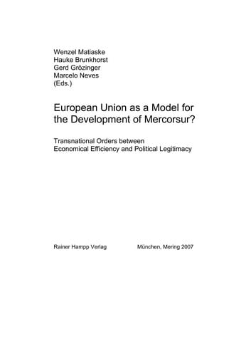 European Union as a model for the development of Mercosur?