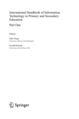 International Handbook of Information Technology in Primary and Secondary Education