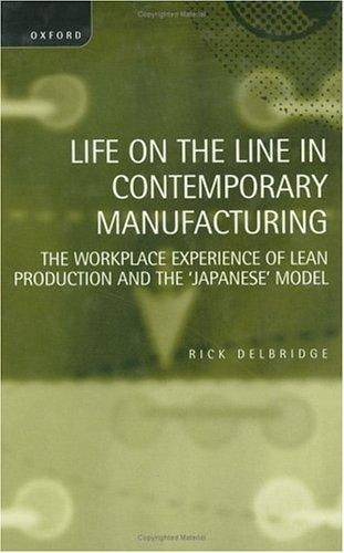 Life on the line in contemporary manufacturing: the workplace experience of lean production and the "Japanese" model