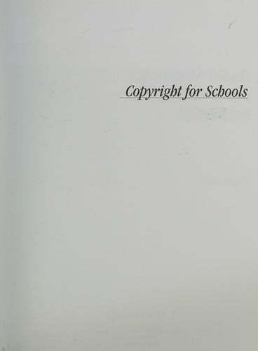 Copyright for schools: a practical guide